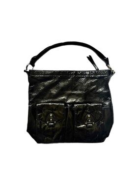 Pursuits Ltd Genuine Patent Black Leather Shoulder Bag
